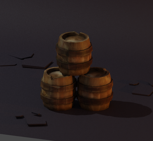 Stylized Oak barrel / Game ready preview image